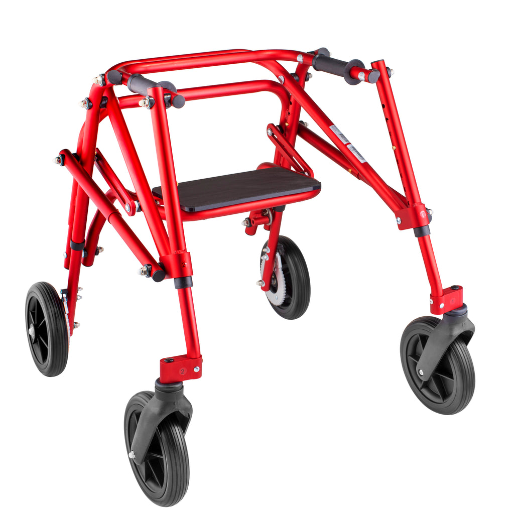 Klip Lightweight Posterior Walker W/ 8 Inch Wheels Seat For Kids