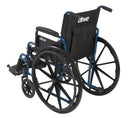 Blue Streak Wheelchair with Flip Back Desk Arms, Swing Away Footrests, 16" Seat