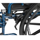 Blue Streak Wheelchair with Flip Back Desk Arms, Swing Away Footrests, 16" Seat