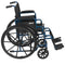 Blue Streak Wheelchair with Flip Back Desk Arms, Swing Away Footrests, 18" Seat