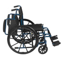 Blue Streak Wheelchair with Flip Back Desk Arms, Swing Away Footrests, 16" Seat