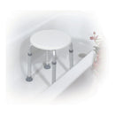 Adjustable Height Bath Stool, White