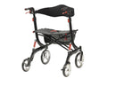 Nitro Euro Style Rollator Rolling Walker, Heavy Duty, Black