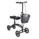 Dual Pad Steerable Knee Walker Knee Scooter with Basket, Alternative to Crutches