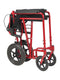 Lightweight Expedition Transport Wheelchair with Hand Brakes, Red