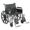 Sentra EC Heavy Duty Wheelchair, Detachable Full Arms, Elevating Leg Rests, 24" Seat