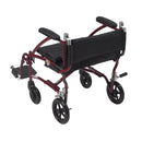 Fly Lite Ultra Lightweight Transport Wheelchair, Burgundy