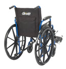 Blue Streak Wheelchair with Flip Back Desk Arms, Elevating Leg Rests, 20" Seat