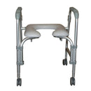 Lightweight Portable Shower Commode Chair with Casters