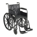 Silver Sport 2 Wheelchair, Detachable Full Arms, Swing away Footrests, 20" Seat