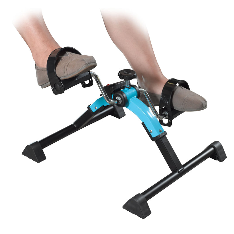 Folding Exercise Peddler with Digital Display, Blue