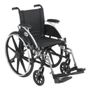 Viper Wheelchair with Flip Back Removable Arms, Desk Arms, Swing away Footrests, 12" Seat