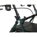 Rollator Rolling Walker with 6" Wheels, Fold Up Removable Back Support and Padded Seat, Green