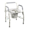 Steel Drop Arm Bedside Commode with Padded Seat and Arms