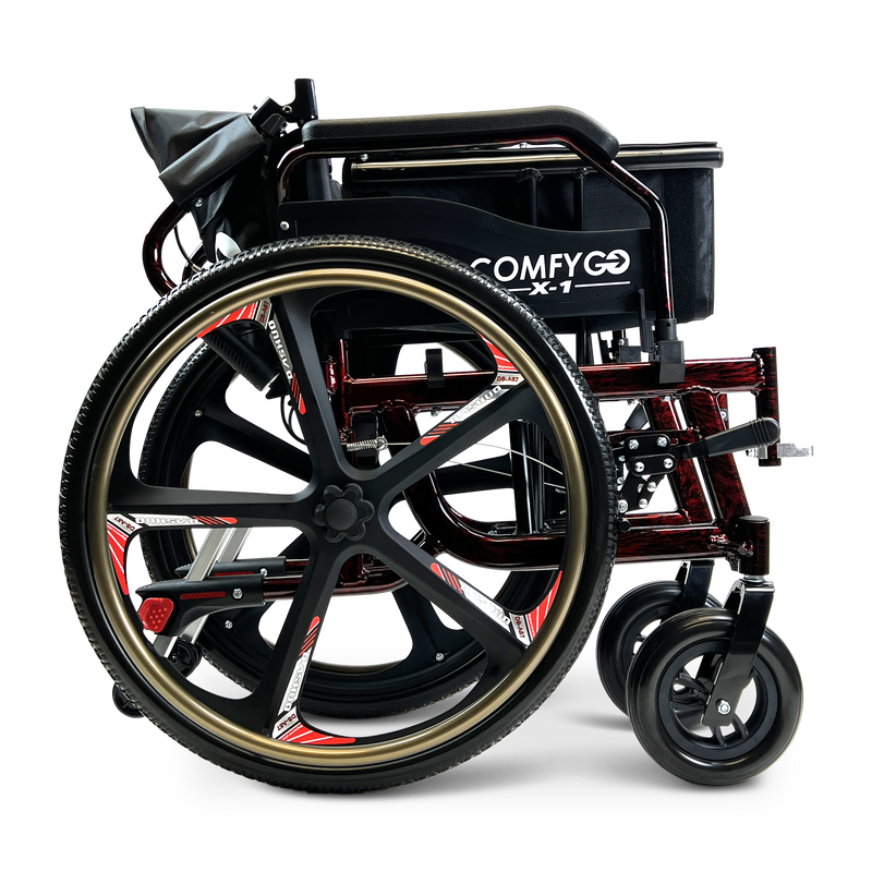 X-1 ComfyGO Lightweight Manual Wheelchair with Quick-Detach Wheels