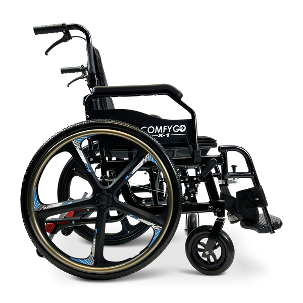 X-1 ComfyGO Lightweight Manual Wheelchair with Quick-Detach Wheels