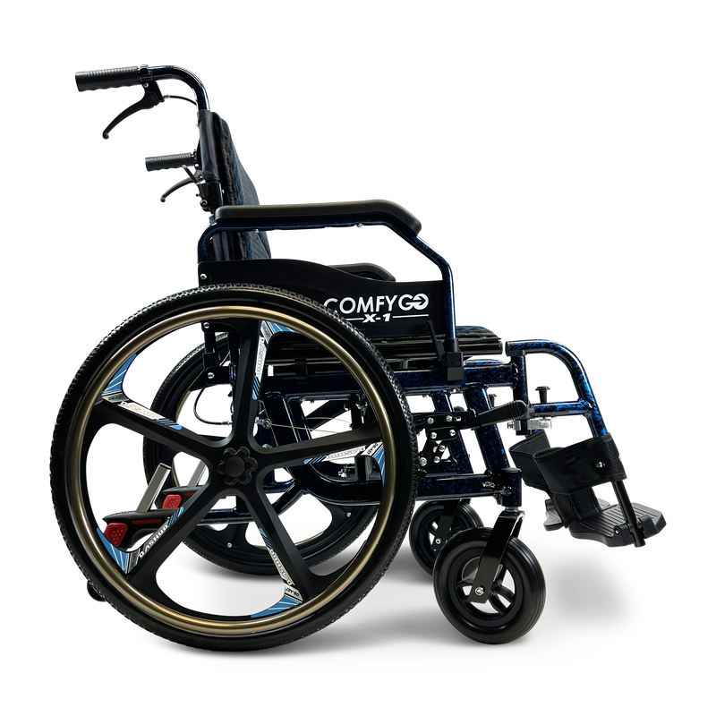 X-1 ComfyGO Lightweight Manual Wheelchair with Quick-Detach Wheels