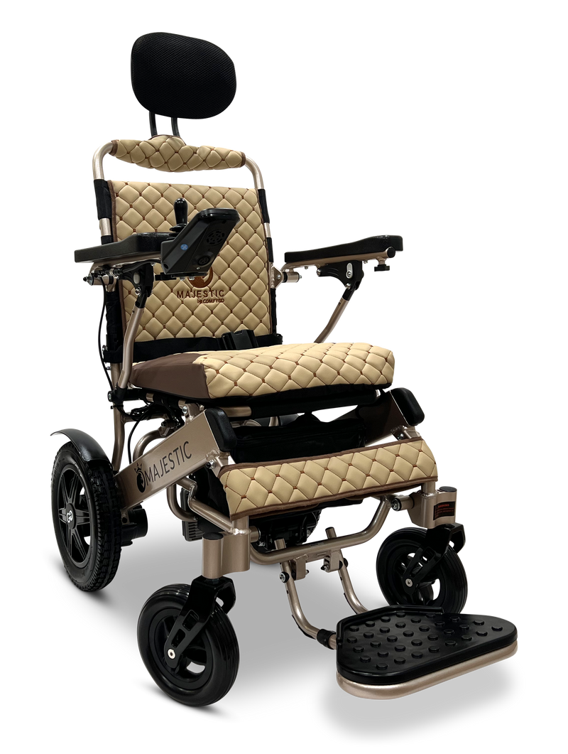 MAJESTIC IQ-9000 Auto Recline PLUS Remote Controlled Electric Wheelchair - Bronze