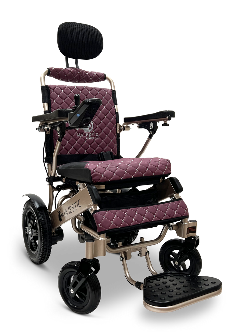 MAJESTIC IQ-9000 Auto Recline PLUS Remote Controlled Electric Wheelchair - Bronze