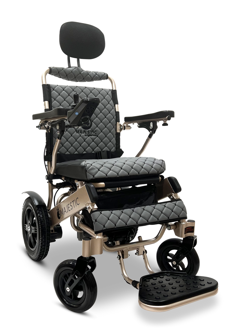 MAJESTIC IQ-9000 Auto Recline PLUS Remote Controlled Electric Wheelchair - Bronze