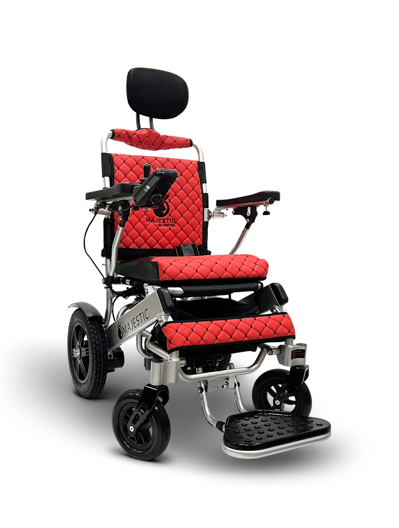 MAJESTIC IQ-9000 Auto Recline PLUS Remote Controlled Electric Wheelchair - Silver