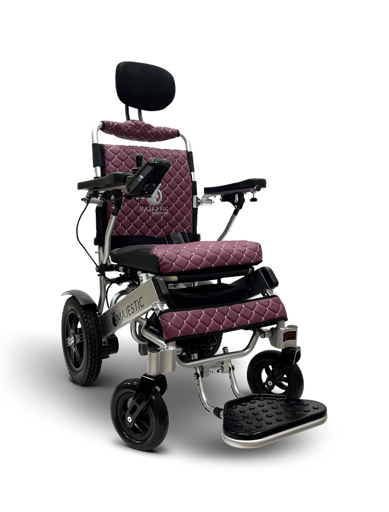 MAJESTIC IQ-9000 Auto Recline PLUS Remote Controlled Electric Wheelchair - Silver