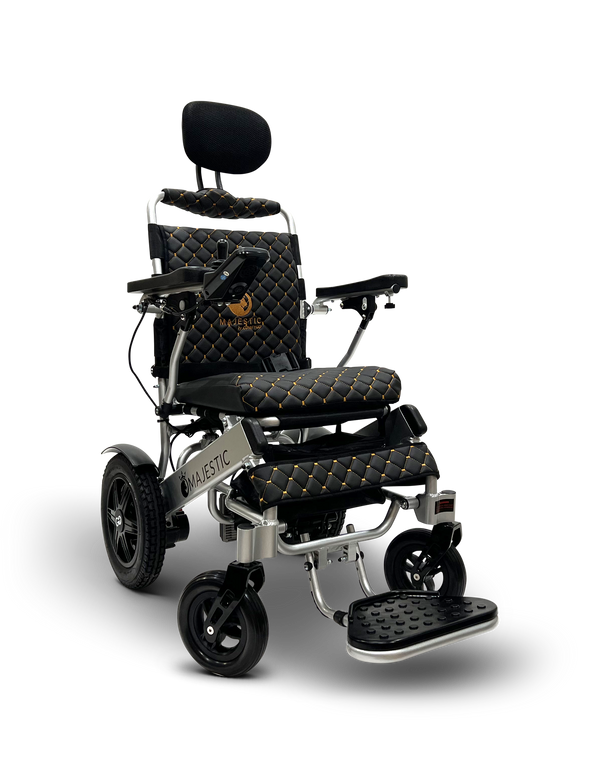 MAJESTIC IQ-9000 Auto Recline Remote Controlled Electric Wheelchair - Silver