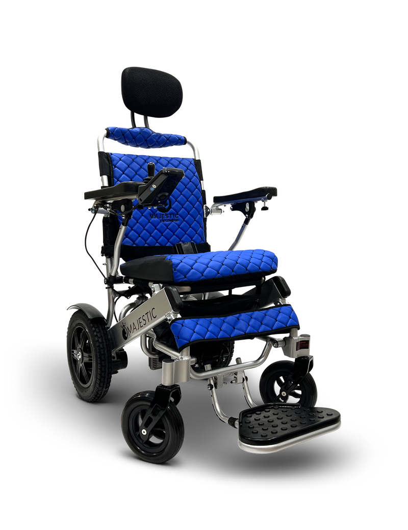 MAJESTIC IQ-9000 Auto Recline PLUS Remote Controlled Electric Wheelchair - Silver