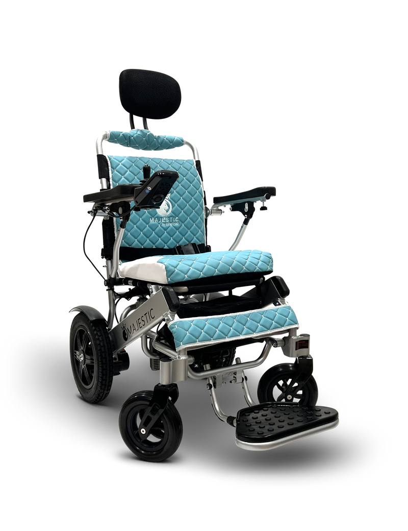 MAJESTIC IQ-9000 Auto Recline PLUS Remote Controlled Electric Wheelchair - Silver