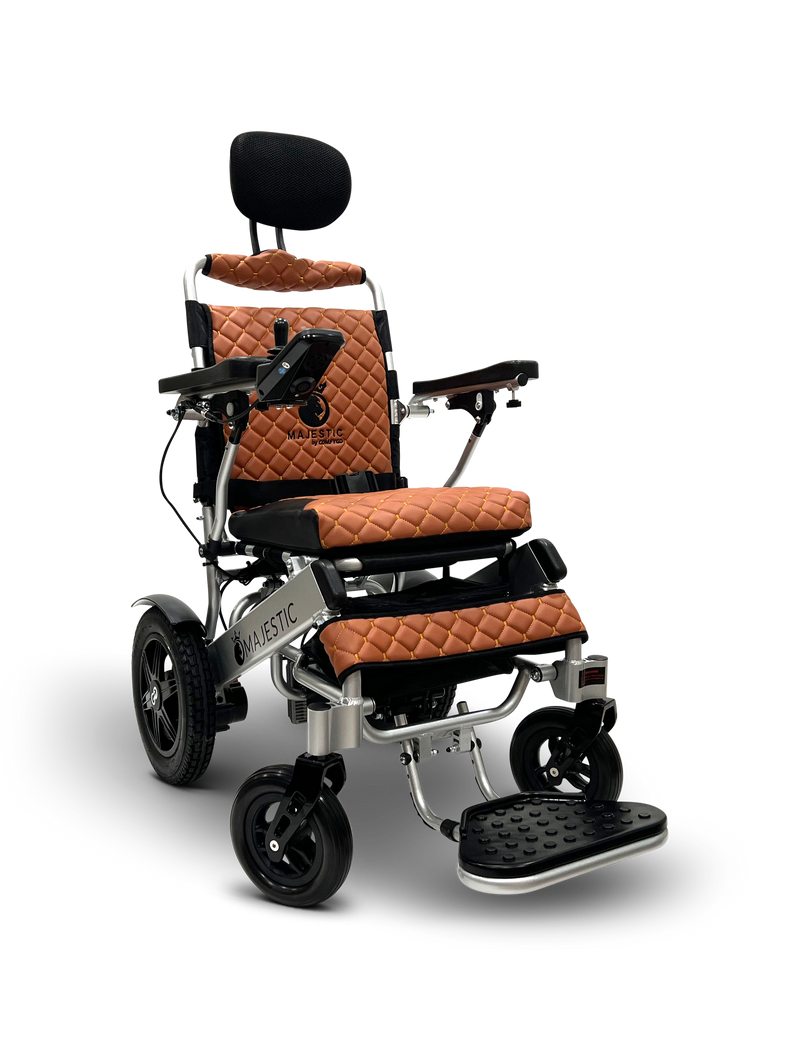 MAJESTIC IQ-9000 Auto Recline PLUS Remote Controlled Electric Wheelchair - Silver