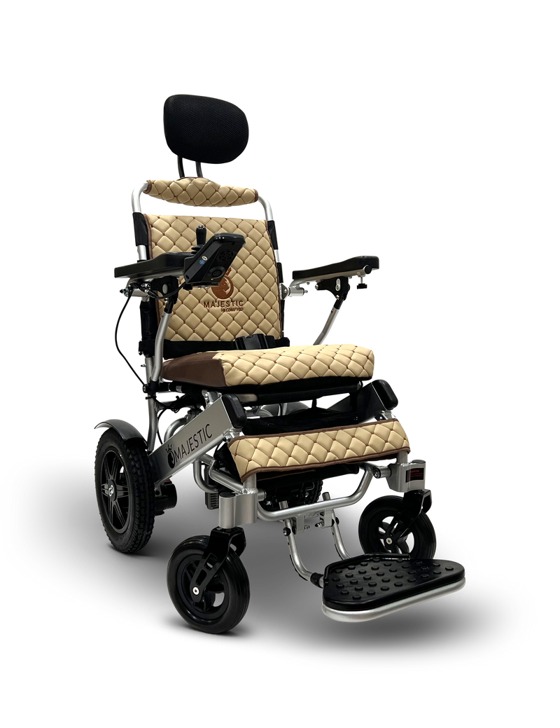 MAJESTIC IQ-9000 Auto Recline PLUS Remote Controlled Electric Wheelchair - Silver
