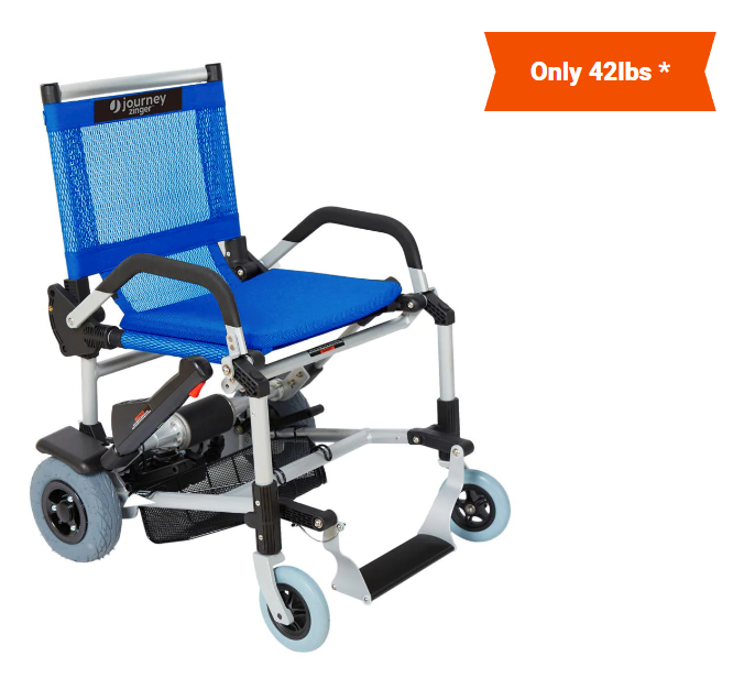 Journey Zinger Folding Power Chair TwoHanded Control Everything