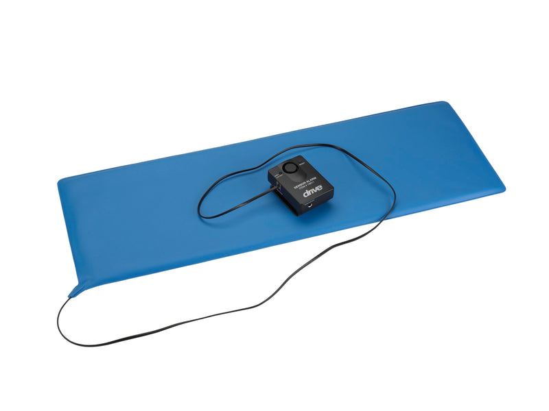 Pressure Sensitive Bed Chair Patient Alarm, with Reset Button, 11" x 30" Bed Pad