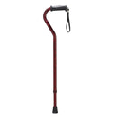 Adjustable Height Offset Handle Cane with Gel Hand Grip, Red Crackle