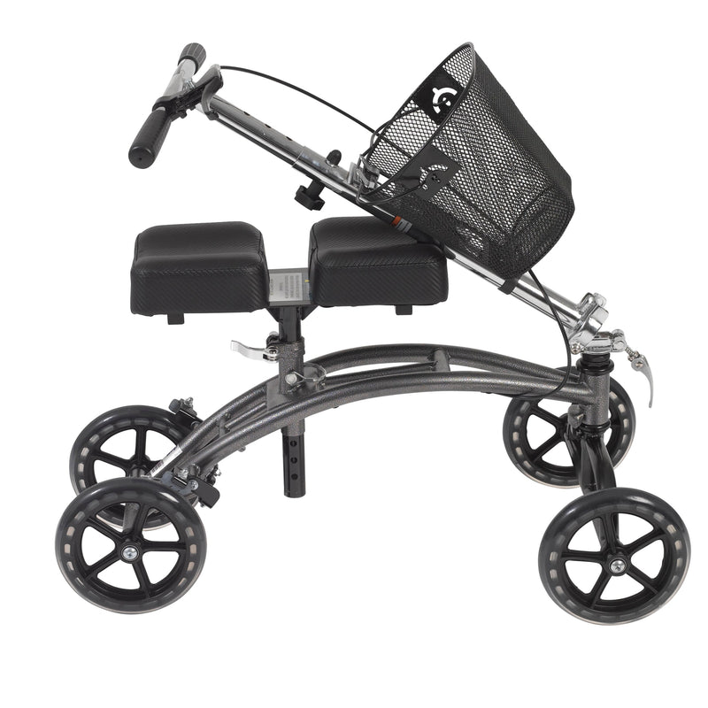 Dual Pad Steerable Knee Walker Knee Scooter with Basket, Alternative to Crutches