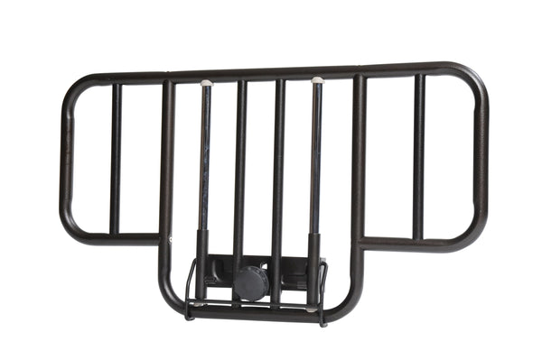No Gap Half Length Side Bed Rails with Brown Vein Finish, 1 Pair