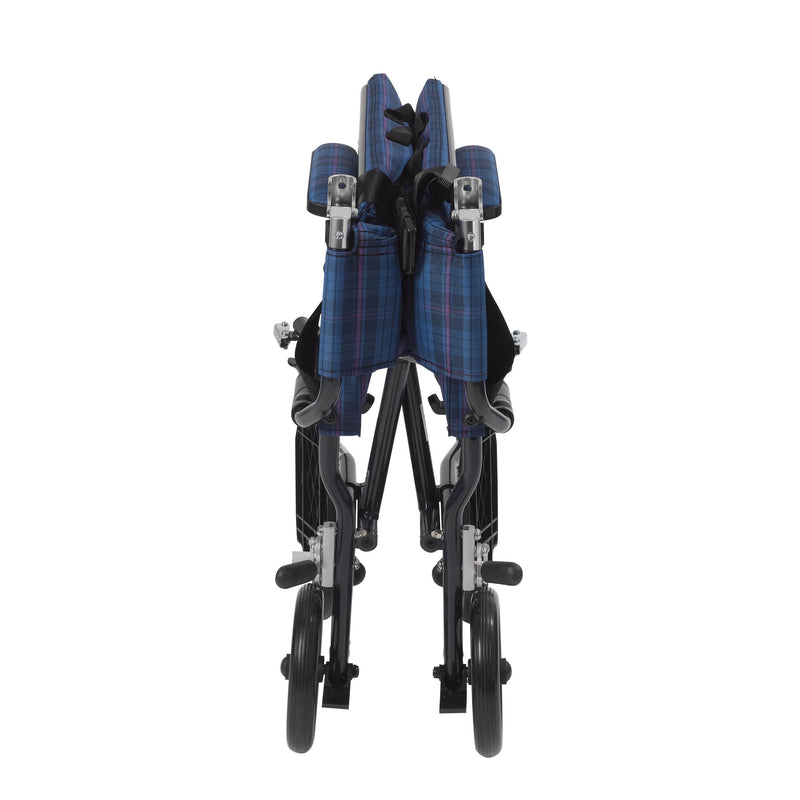 Fly Lite Ultra Lightweight Transport Wheelchair, Blue