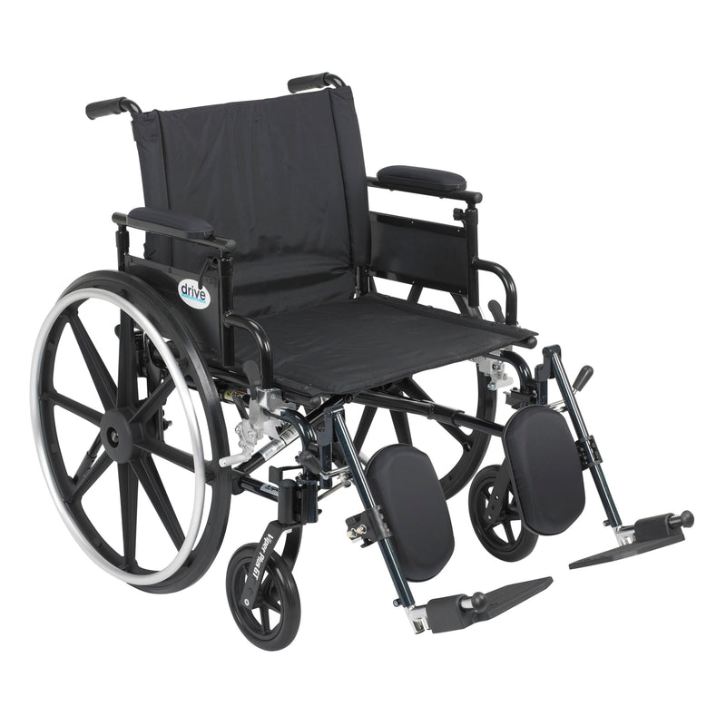 Viper Plus GT Wheelchair with Flip Back Removable Adjustable Desk Arms, Elevating Leg Rests, 22" Seat