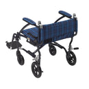 Fly Lite Ultra Lightweight Transport Wheelchair, Blue