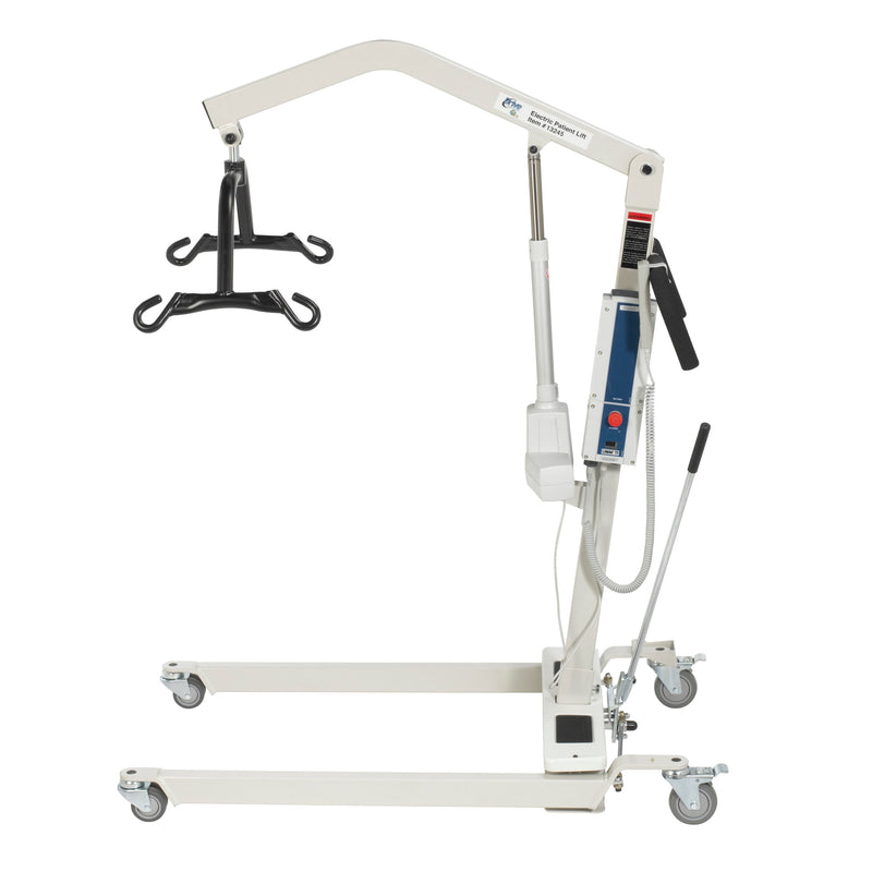 Bariatric Battery Powered Electric Patient Lift with Four Point Cradle and Rechargeable, Removable Battery, No Wall Mount