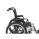 Viper Wheelchair with Flip Back Removable Arms, Desk Arms, Elevating Leg Rests, 14" Seat