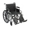 Chrome Sport Wheelchair, Detachable Desk Arms, Elevating Leg Rests, 20" Seat