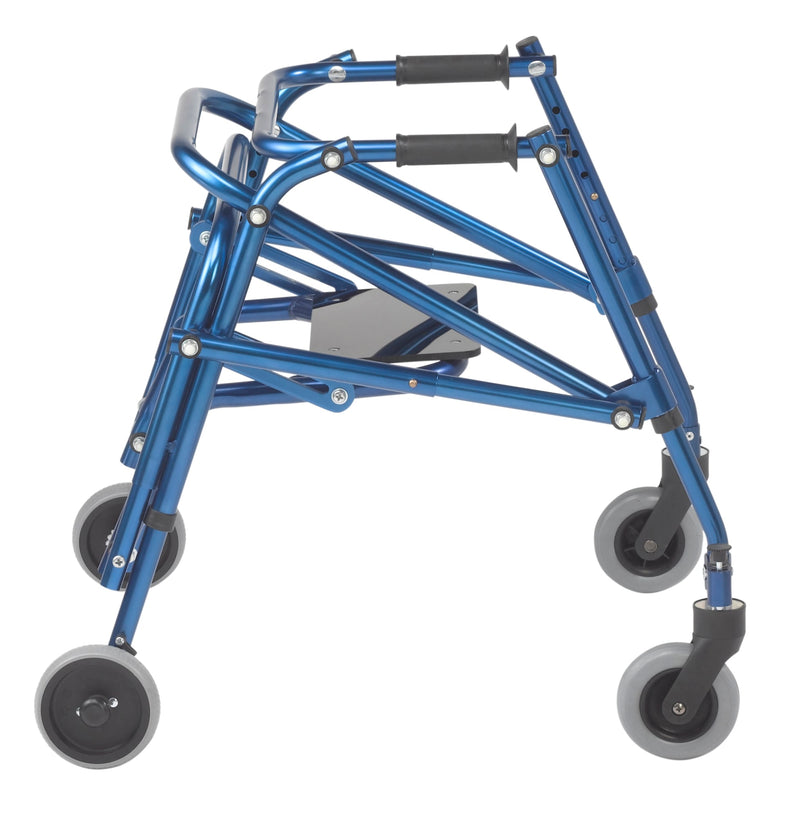 Nimbo 2G Lightweight Posterior Walker with Seat, Small, Knight Blue