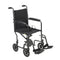 Lightweight Steel Transport Wheelchair, Fixed Full Arms, 19" Seat