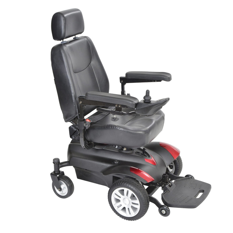 Titan Transportable Front Wheel Power Wheelchair, Full Back Captain&apos;s Seat, 22" x 20"