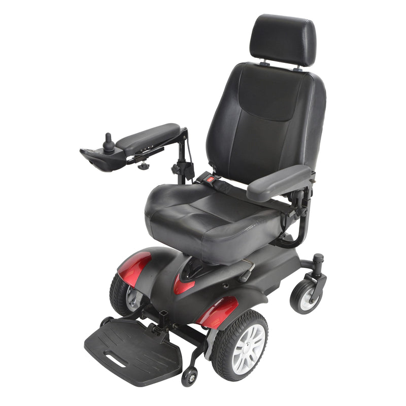 Titan Transportable Front Wheel Power Wheelchair, Full Back Captain&apos;s Seat, 20" x 18"