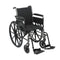 Cruiser III Light Weight Wheelchair with Flip Back Removable Arms, Full Arms, Swing away Footrests, 20" Seat