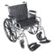 Chrome Sport Wheelchair, Detachable Desk Arms, Swing away Footrests, 20" Seat