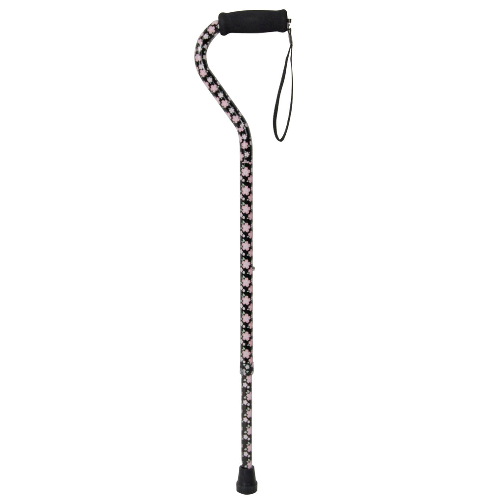 Rehab Ortho K Grip Offset Handle Cane with Wrist Strap