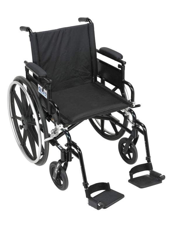 Viper Plus GT Wheelchair with Flip Back Removable Adjustable Desk Arms, Swing away Footrests, 18" Seat